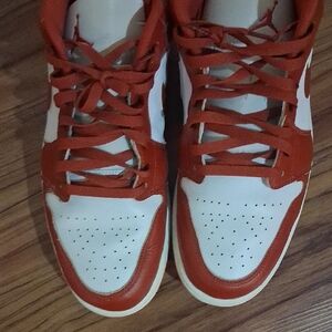 Red and White Sneakers